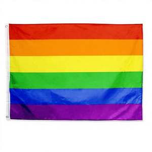Bandera del Orgullo Gay de Poliéster Resistente Flaglink, 3x5 Pies, Bandera Arcoíris - Product Image 1