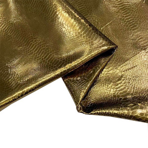 Da Cừu Lớp Đầu Tiên Da Trăn Vàng Kim Loại Da Mềm Cho Quần Áo Và Túi Xách Da Thật - Product Image 5