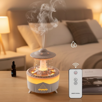 Diffuseur électrique à télécommande, humidificateur nuage de pluie avec lumières LED changeantes de couleur, contrôlé par application, pour hôtel et usage domestique