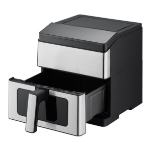 Electrodomésticos freidora <span class=keywords><strong>invisible</strong></span> cuadrada plateada de 6L con pantalla táctil freidora multifunción sin aceite - Product Image 5