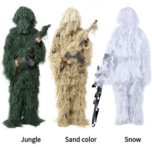 Camouflage personnalisé Gilly Suite 3D accessoires <span class=keywords><strong>de</strong></span> chasse en plein air randonnée vêtements feuille uniformes tactiques ensembles pour chasseur - Product Image 3