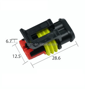 Tự động xe điện kết nối không thấm nước <span class=keywords><strong>3</strong></span>-pin nam nữ thiết bị đầu cuối powercon Brass liên hệ với vật liệu nylon nhà ở/174264-2 - Product Image 4