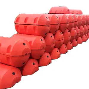 Polyethylene floating buoy trash barrier pipe floats dredging hose floats