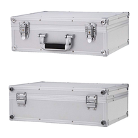 Usine argent boîte en aluminium avec mousse bricolage haute qualité en alliage d'aluminium mallette à outils équipement Portable fichier valise sécurité extérieure