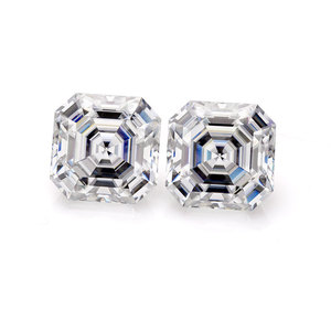Moissanita Pleocroica Blanca DEF VVS de 1ct, Corte Asscher, Piedra Preciosa Creada en Laboratorio, Tratada con Calor, 3mm de Altura, Aigs 6*6mm, Venta al por Mayor - Product Image 3