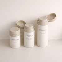 Flacon pompe cylindrique populaire de 30 ml, 50 ml, 100 ml pour lotion et crème visage, avec bouchon à clapet et remplissage par pression