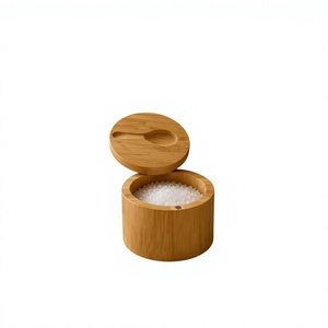 Tarro de Almacenamiento de Madera Natural al por Mayor con Tapa de Madera, Contenedor Hermético de 250 ml de Capacidad, Ecológico y Duradero para Té, Café y Especias - Product Image 3
