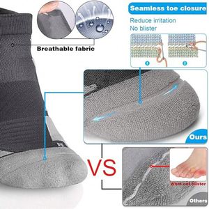 Chaussettes de course personnalisées anti-ampoules, respirantes et anti-transpiration Coolmax - Product Image 5