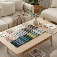 Tissu d'ameublement pour canapé en velours Mosha doux au toucher, imperméable, 100% polyester, 240 g/m², uni