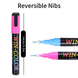Rotulador de pizarra de borrado en seco personalizable, marcador de <span class=keywords><strong>tiza</strong></span> de <span class=keywords><strong>pintura</strong></span> líquida con ancho de escritura borrable de 6mm - Product Image 2