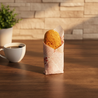 Emballage alimentaire jetable personnalisé avec logo, en papier PE enduit, résistant à la graisse, écologique, recyclable, de qualité alimentaire, biodégradable, pour sandwichs et hamburgers