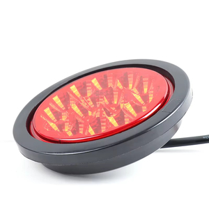 Đèn hậu <span class=keywords><strong>LED</strong></span> tròn <span class=keywords><strong>4</strong></span> inch 12V 24V bán chạy, đèn báo phanh, xi nhan, đèn hậu màu đỏ hổ phách trắng cho xe tải, rơ moóc, xe tải hạng nặng - Product Image 2