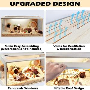 Katı ahşap Pet kutu seti bıldırcın yetiştiriciliği <span class=keywords><strong>Hamster</strong></span> tırmanma Villa civciv sabit sıcaklık yetiştiriciliği kutusu ile düğme kapatma - Product Image 4