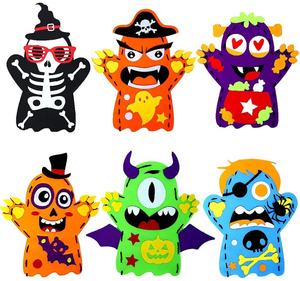 2025 Kit jahit kerajinan Halloween lakan-diy menyenangkan mainan boneka tangan Halloween, mainan Halloween anak-anak - Product Image 1