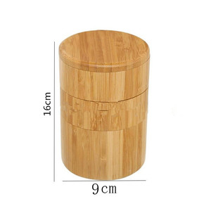 Three Layer Bamboo <b>Spice</b> <b>Jar</b> Set With Lids Stackable Condiment Storage For Kitchen Use - Product Image 4