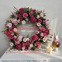 Guirlande de roses artificielles en soie, réaliste et artisanale, pour la décoration murale de jardin, de clôture ou de fête familiale