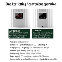 Distributeur automatique de nourriture pour animaux de compagnie intelligent avec caméra Wifi, application mobile intelligente, télécommande, puce électronique, distributeur automatique de nourriture pour animaux de compagnie