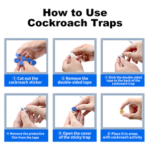 Trampa para Insectos Desechable Todo en Uno, Cuadrada, de Plástico Sólido, para <span class=keywords><strong>Cucarachas</strong></span>, con Control de Insectos - Product Image 3