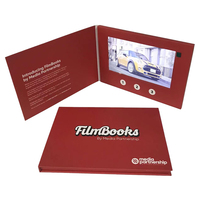 Carte de brochure vidéo rectangulaire personnalisée faite à la main pour les cadeaux d'entreprise