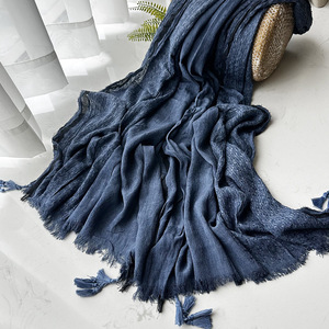 Factory Wholesale New Autumn Winter Soft Solid Color Unisex Retro <b>Scarf</b> - Product Image 3