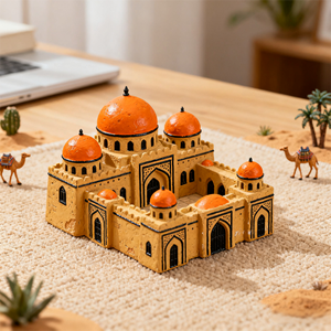 Vendita all'ingrosso oggetti artigianali in resina medio oriente saudita souvenir struttura architettonica ornamenti statue <span class=keywords><strong>regali</strong></span> - Product Image 3