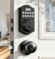 Serrure de porte intelligente à empreinte digitale, entrée sans clé, avec clavier à code et clé mécanique pour porte d'entrée, expédition aux États-Unis