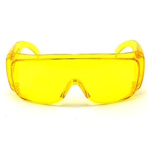 ANSI Z87.1 <span class=keywords><strong>Fit</strong></span> <span class=keywords><strong>Over</strong></span> <span class=keywords><strong>Safety</strong></span> <span class=keywords><strong>Glasses</strong></span> WrapoundナイトビジョンイエローPCレンズ保護メガネゴーグル - Product Image 2