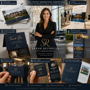 Kit de Marketing Immobilier Haut de Gamme Personnalisé 7 Pièces : Cartes Postales, Flyers, Cartes, Dossier de Présentation Intelligent NFC pour Agents Produitifs de Premier Plan - Product Image 4