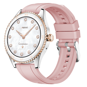 Nouvelle montre connectée ronde AMOLED 1,19 pouce 2024 pour femme, suivi du sommeil, <span class=keywords><strong>appels</strong></span> Bluetooth, fréquence cardiaque, santé féminine, montre connectée tendance - Product Image 1