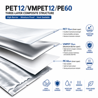 Sachets Doypack 15x21+4cm en Kraft Brun Anti-humidité avec Fermeture Zip, 140 Microns, Thermoscellables pour Chips et Aliments pour Animaux, 100 pièces