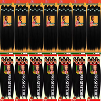 Vente en gros de tresses Box Braids teintes haute température, 52 pouces, 310g, synthétiques, pré-étirées, double trame machine, couleurs personnalisées
