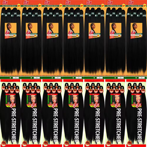 Extensions de cheveux synthétiques africains pré-étirés, tissage double, 52 pouces, 310g, pour tresses, vente en gros - Product Image 3