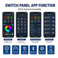 Nouveau panneau de commande 6 interrupteurs avec synchronisation via application, MOSFET, boîtier de relais RGB 16M, IP65 universel 4x4 pour UAZ, pour rétrofit/amélioration, garantie 2 ans