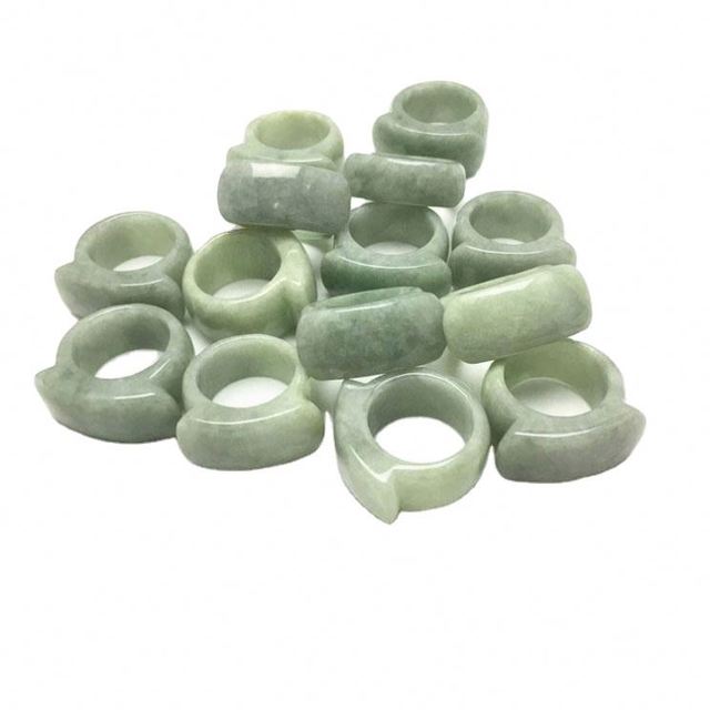Jadeite Certified Grade a Genuine Natural Jade Dark Jade Ring Men's Thumb Ring Ice Jade Ring Bracelet Four-Party Wholesale