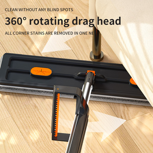 Chổi lau nhà sợi siêu mịn cán dài bằng thép không gỉ, có tấm nhựa tháo rời và đầu lau vải thay thế được - Product Image 5