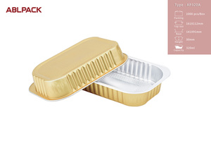 Boîte jetable en <span class=keywords><strong>aluminium</strong></span> de 320ML avec couvercle étanche <span class=keywords><strong>pour</strong></span> emballage de plats cuisinés emballage de ragoûts emballage d'aliments surgelés - Product Image 3