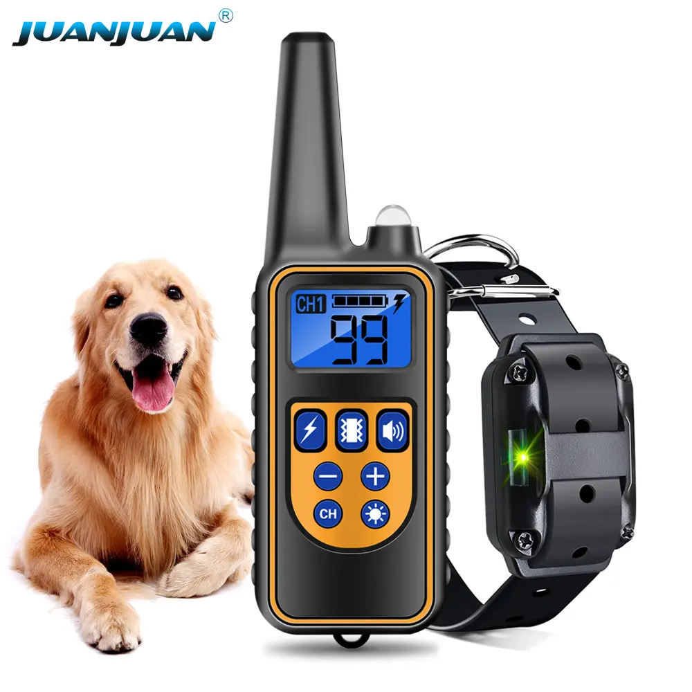 Cão vibratório recarregável, antilatidos, para treinamento de cães, controle remoto, à prova d' água, MZ-880