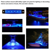 Éclairage intérieur LED, bande lumineuse de courtoisie marine, lumière de navigation pour pont et cockpit, étanche pour bateau de pêche, ponton, kayak, yacht