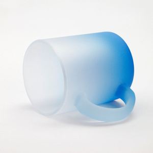 Mug publicitaire personnalisé en verre dépoli à sublimation 11 oz avec dégradé – Promotion - Product Image 1