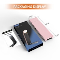 Lampe de lecture LED mini USB Type-C rechargeable, bleue/rose, luminosité réglable, marque-page, lampe de chevet, lampe de voyage de poche