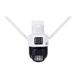 Kamera CCTV 4G PTZ luar ruangan tahan air, kamera keamanan 5MP IP Speed Dome AI pelacakan otomatis kartu Sim