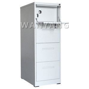 Gabinete <span class=keywords><strong>de</strong></span> archivo <span class=keywords><strong>de</strong></span> acero <span class=keywords><strong>de</strong></span> 4 cajones con cerradura <span class=keywords><strong>de</strong></span> metal con bóveda segura - Product Image 2