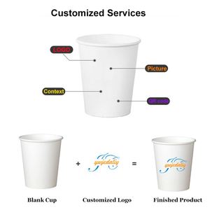 Gobelets en papier personnalisés avec logo pour boissons chaudes et froides, 12 oz et 16 oz, imprimés, à paroi simple ou double, jetables, pour la promotion - Product Image 4