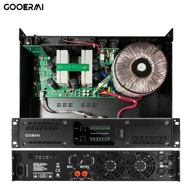 Gooermi Professional Stage DJ 1000W Digital Audio Power Amplifier High Quality 2-Channel D Class Receiver & Amplifier