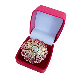 Anillo Ajustable de Moissanita Chapado en Oro de Diseño Atractivo para Mujer, Ideal para Bodas y Fiestas - Product Image 2