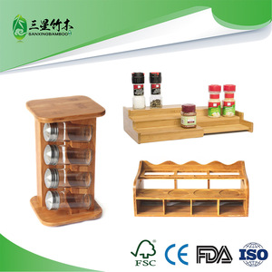 Bamboo <b>spice</b> <b>rack</b>, multi-tiered kitchen <b>spice</b> <b>rack</b>, creative drawer-style <b>spice</b> bottle organizer made of moso bamboo. - Product Image 5