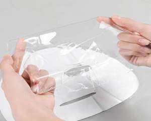 Mascarilla facial de hoja de péptidos de colágeno de etiqueta privada OEM, hidrogel de <span class=keywords><strong>cristal</strong></span> de algas marinas, mascarilla facial hidratante soluble en <span class=keywords><strong>agua</strong></span> antienvejecimiento para el cuidado de la piel - Product Image 2