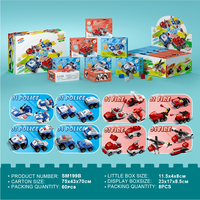 XINGLE Ensemble de blocs de construction en plastique ABS à petites particules 12-en-1, modèle de puzzle de pompier, jouets éducatifs, figurines pour enfants de 5 à 7 ans