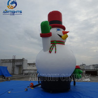 Ballon publicitaire gonflable géant de 35 pieds en forme de bonhomme de neige pour Noël