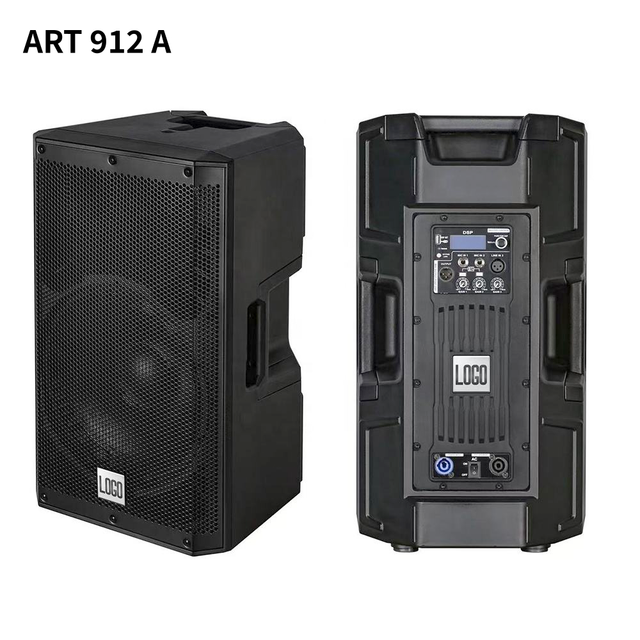 912A 1400W 12 Inch Active PA Speaker 128dB Powered Full Range Loudspeaker with DSP XLR for Stage DJ Band Live Sound Event